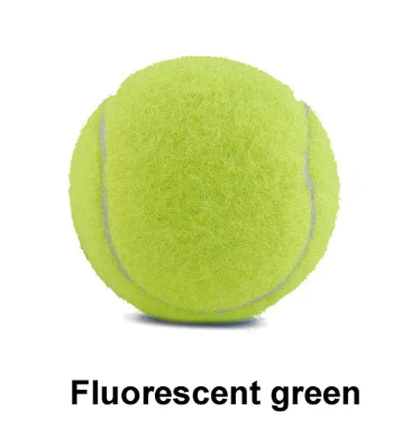 Rubber dog tennis ball in assorted bright colours with 6.3cm diameter for bite-resistant fetch play