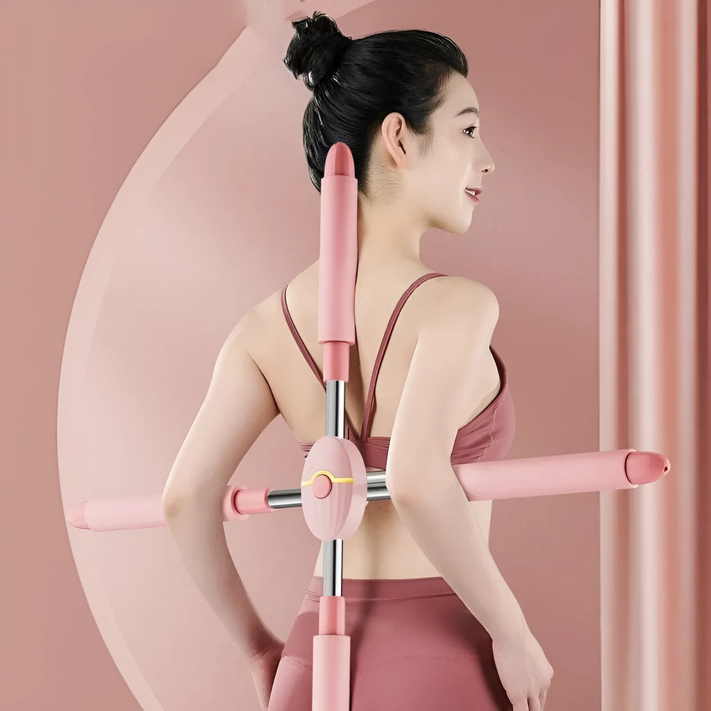 Children's adjustable open back stick for fitness body shaping in pink colour