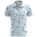 3D printed sports short sleeve T-shirt in polyester bird eye cloth with loose fit design