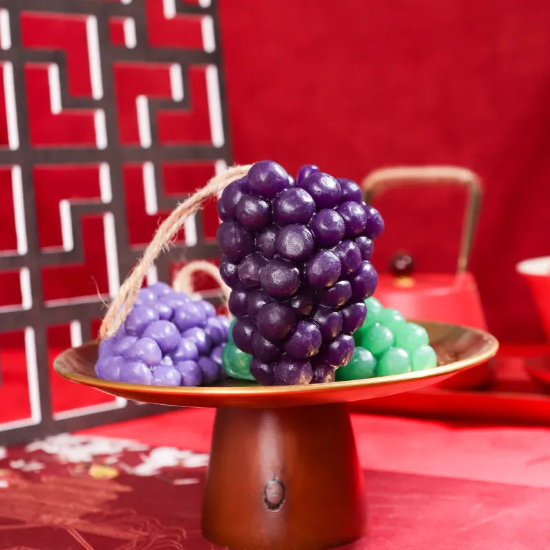 Purple and green grape cluster handmade soap bar weighing 80g.
