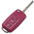 Volkswagen Jetta Golf car key shell replacement case in five colour options showing 3-button layout