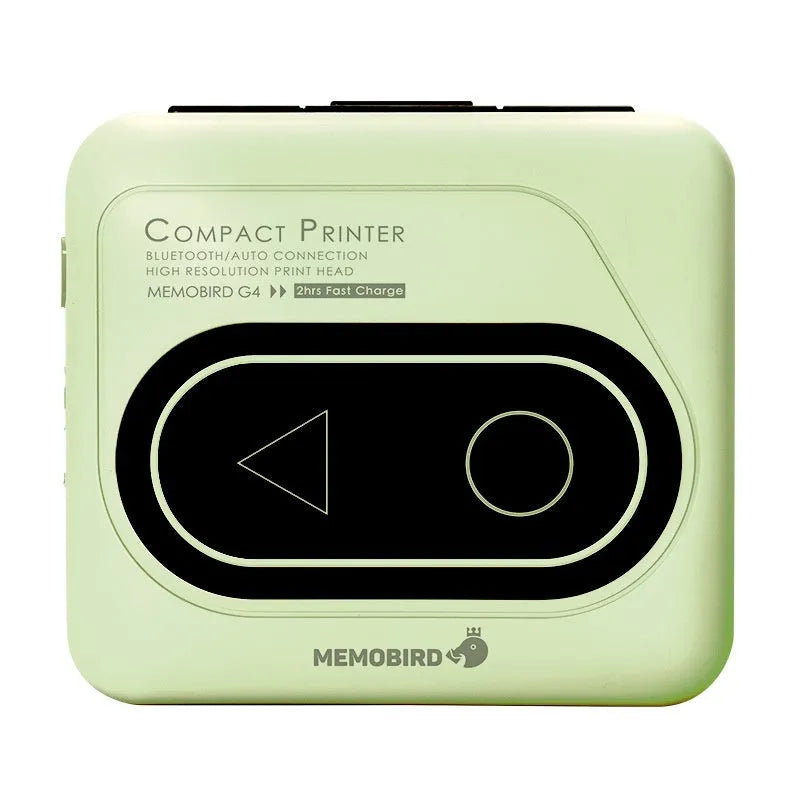 Compact Avocado Green Bluetooth mini thermal printer for mobile phone photo and text printing