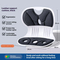 Japanese-style grey lumbar support seat cushion with sponge filling for chair comfort
