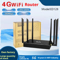 Industrial-grade 4G/3G router with removable iron box enclosure measuring 29.5 x 25 x 5 cm
