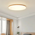 Japanese minimalist wooden and acrylic LED ceiling lamp in three size options