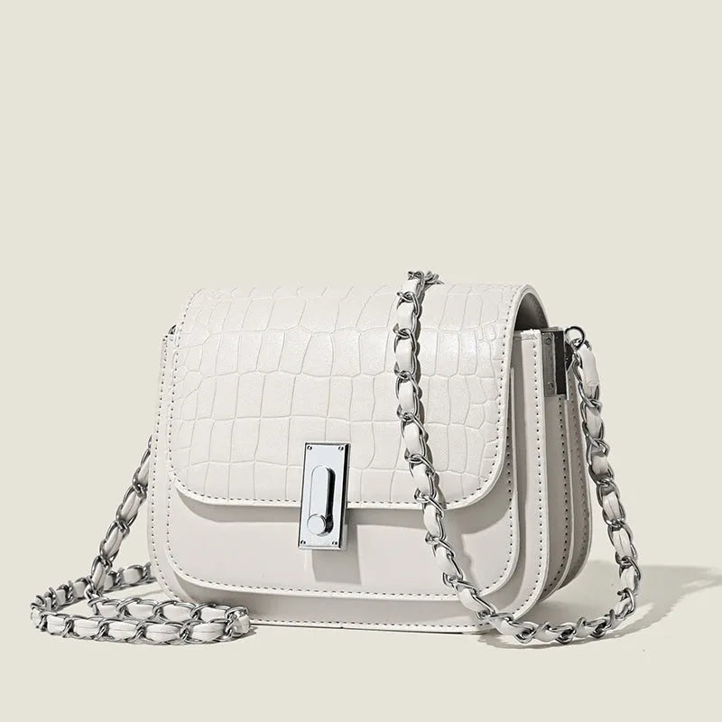 Soft PU women's cross-body shoulder bag with sandwich pocket and internal phone compartment in black colour