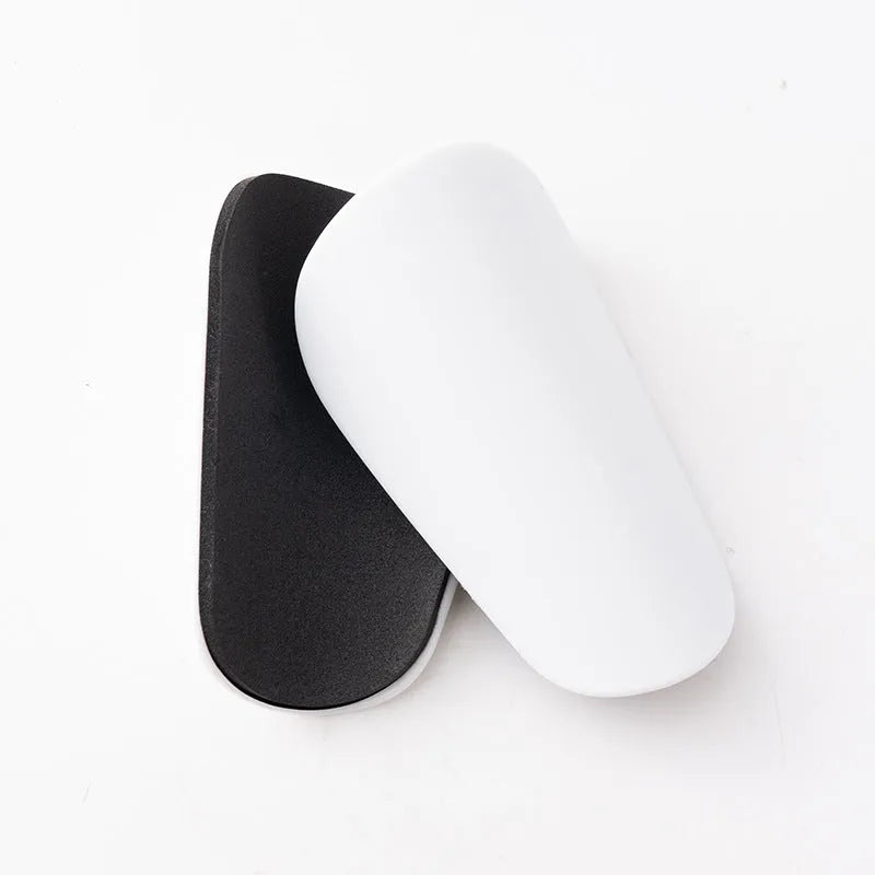 PU mini shin guards in black, white, red and dream blue colours with two-pair pack