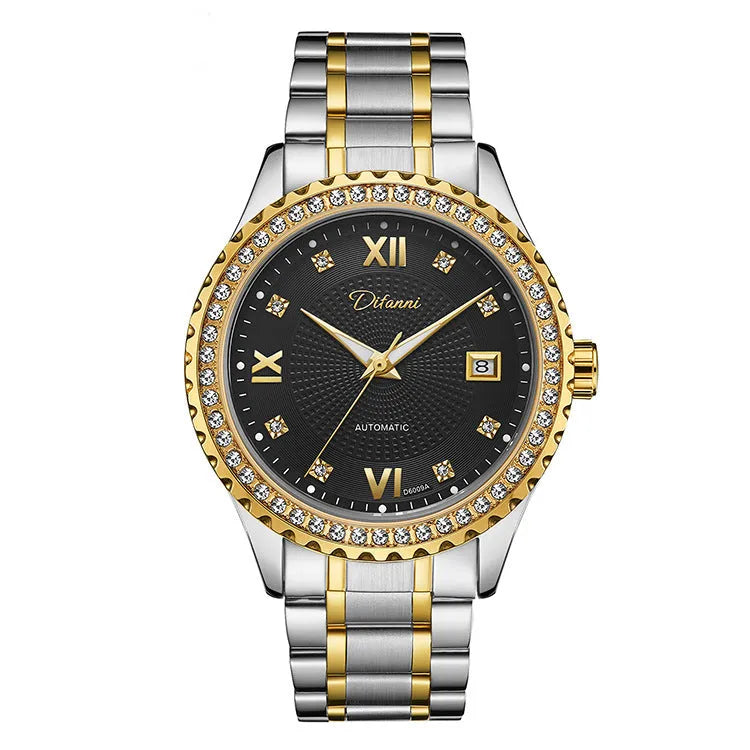 Fashionmonger men's waterproof automatic mechanical watch with luminous hands