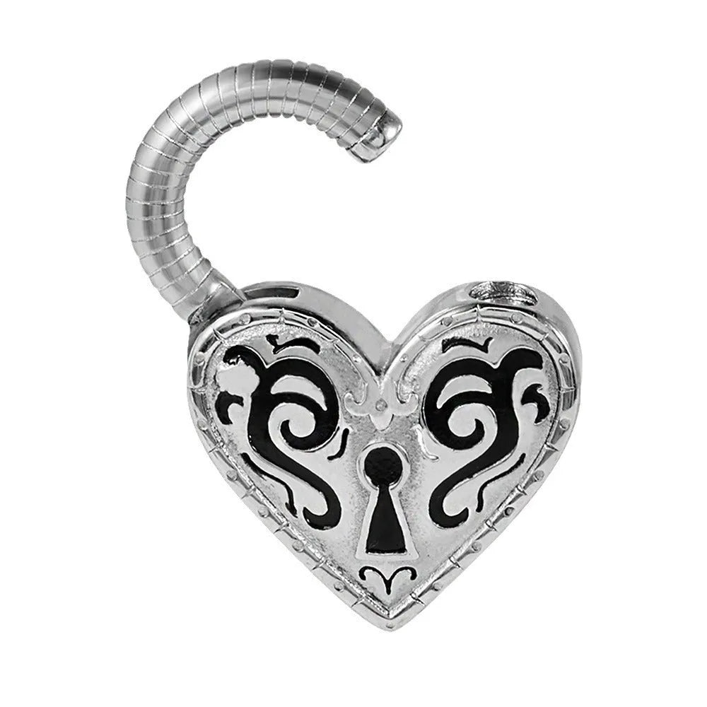 Heart-shaped stainless steel earrings in gold or steel colour with electroplated finish