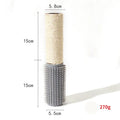 Brown sisal cat scratching post measuring 30cm tall with 5.8cm square base