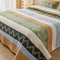 Cotton printed bed sheet set in modern simple style for 2.2 metre bed