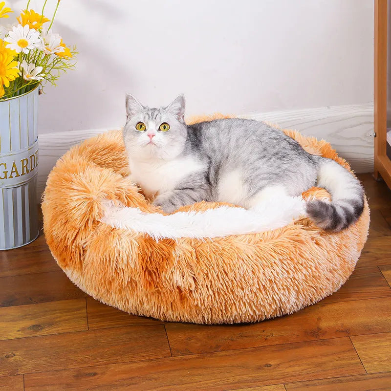 Semi-surrounded waterproof cloth dog kennel in a gradient colour, shown in a garden setting.