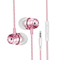 Metal turbo in-ear headphones with microphone and 3.5mm plug in various colours