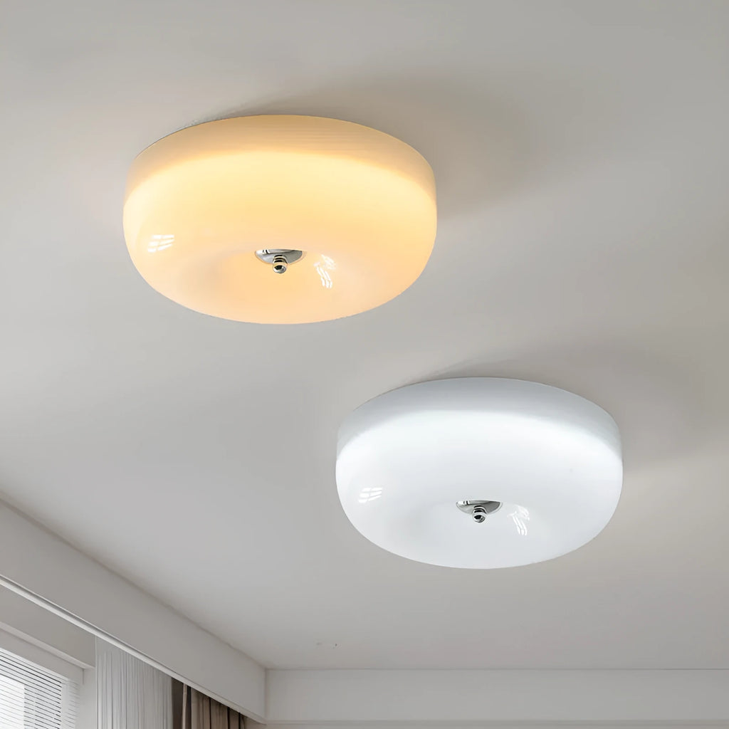 Cream style American design ceiling light with three-colour light, available in 30cm and 40cm diameters