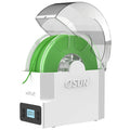 eBOX Lite 3D printing filament drying storage box with wire heating system and multiple plug options.