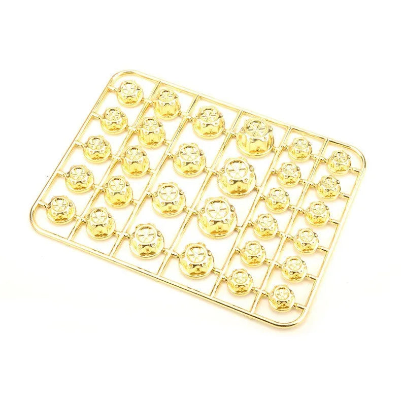 Set of 30 coloured ABS plastic motorcycle screw covers for engine modification