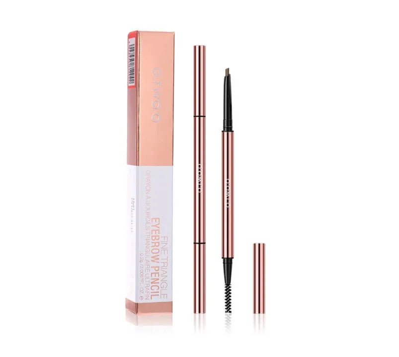 Eyebrow pencil in colour box with natural shades including blonde, auburn, caramel and brown