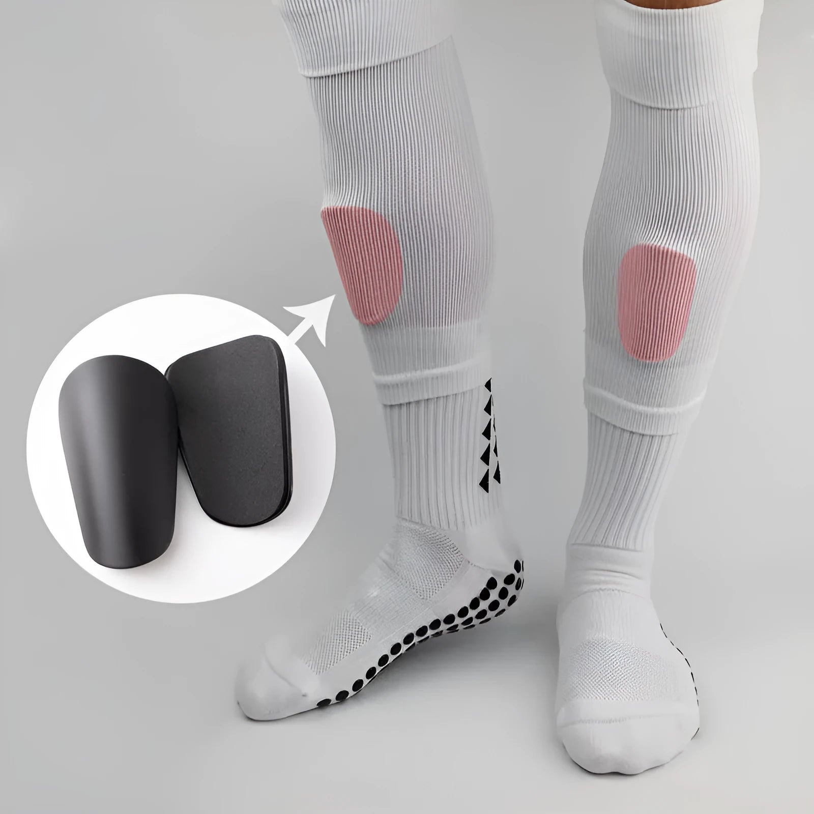 PU mini shin guards in black, white, red and dream blue colours with two-pair pack