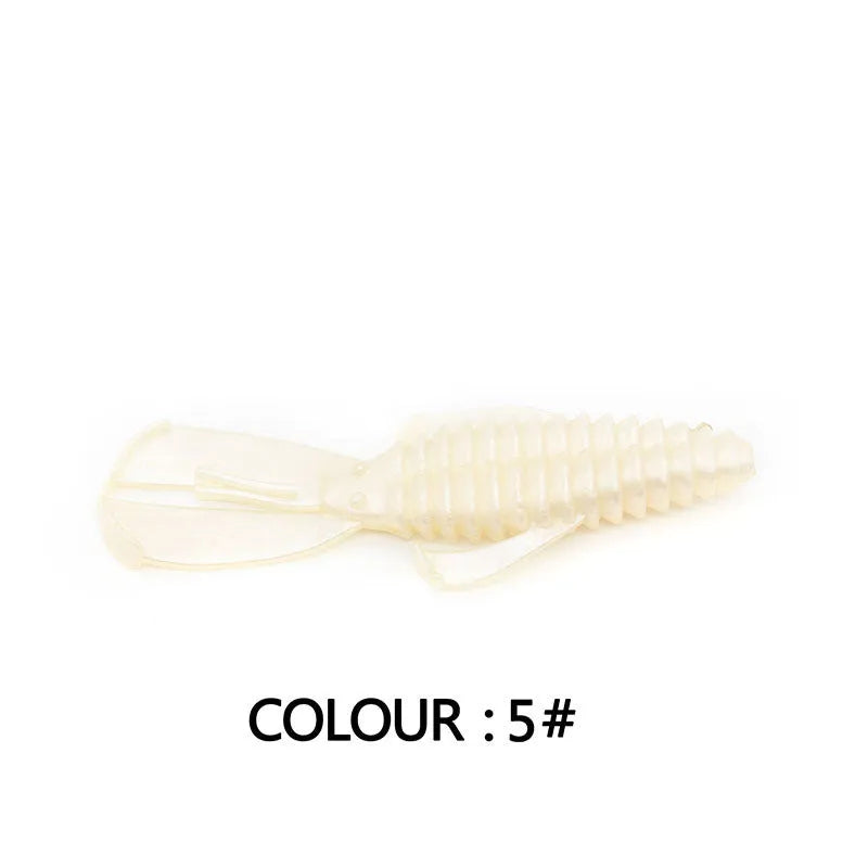 PVC soft plastic fishing lure in two sizes: a smaller 8cm and a larger 12cm model, shown in a selection of colour variations.
