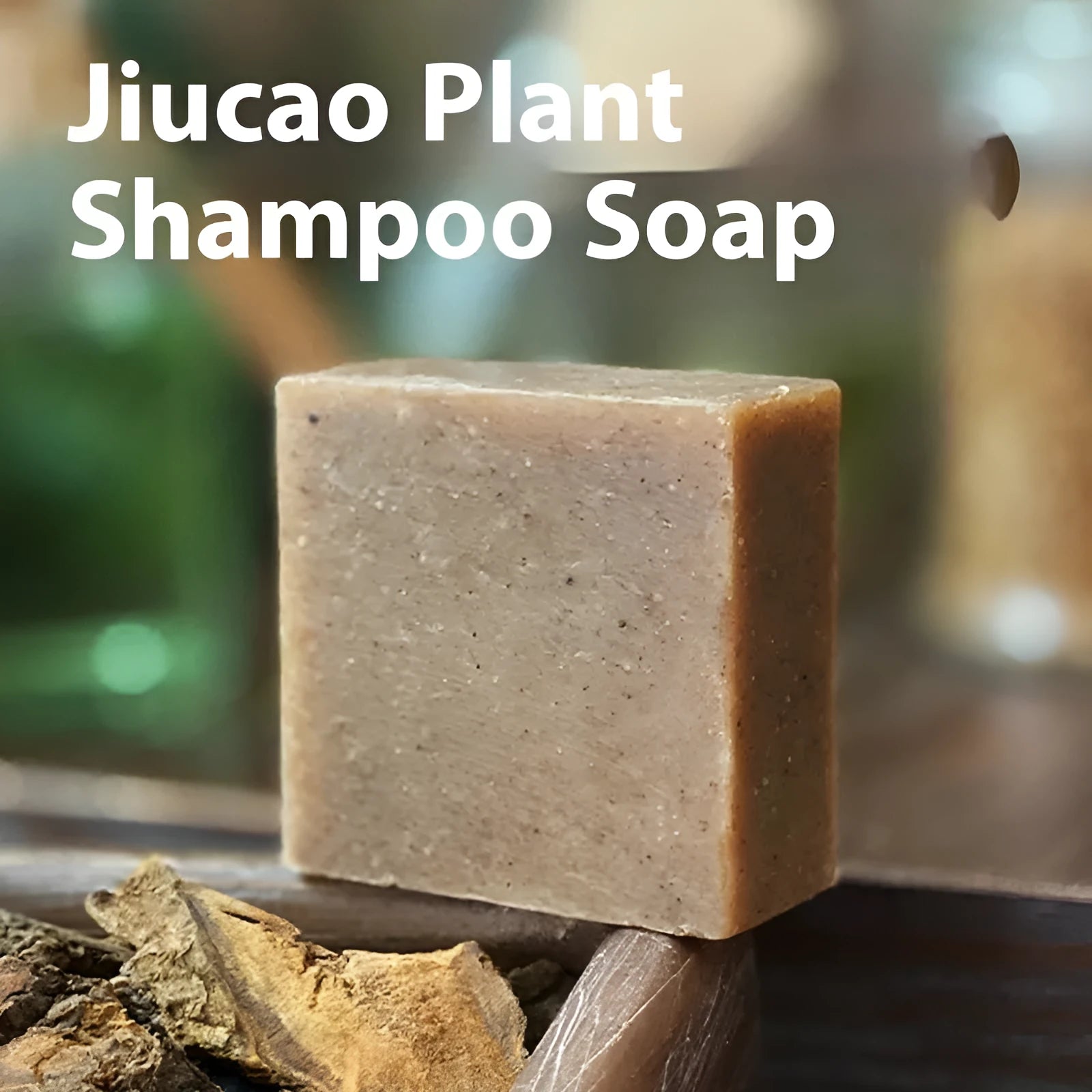 72g nine herb cold process shampoo soap bar in solid format