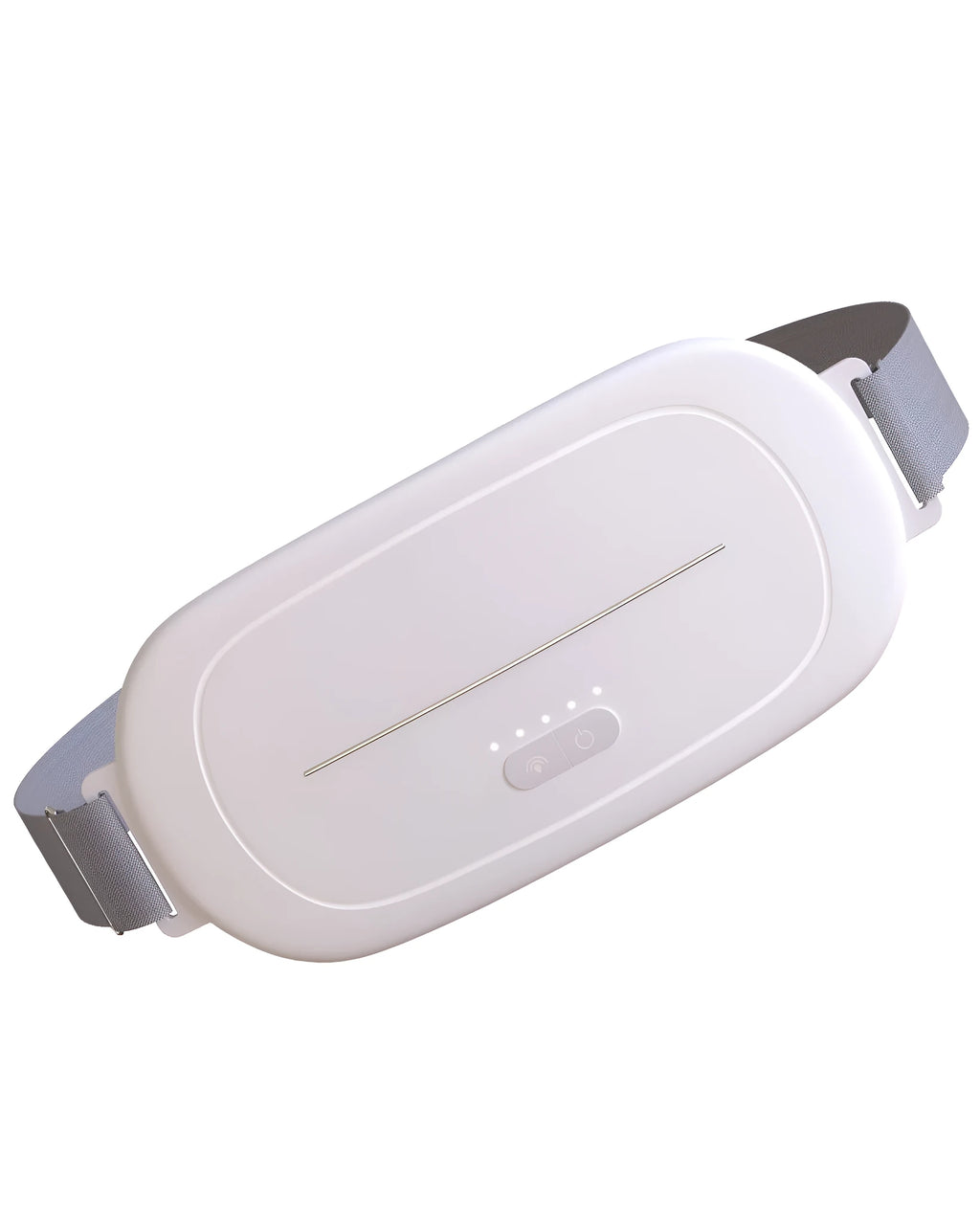 White uterine warming device for women's abdominal wellness with adjustable temperature settings