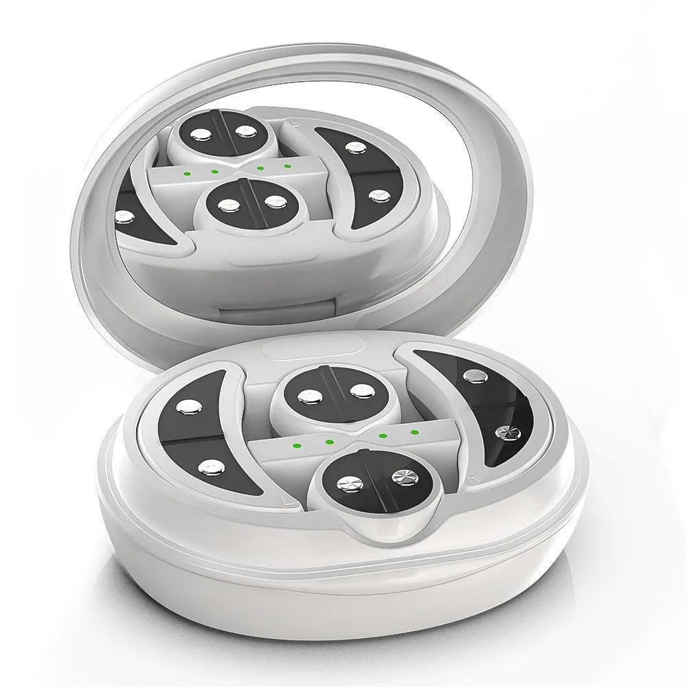 White wireless red light and EMS eye and face massager beauty device