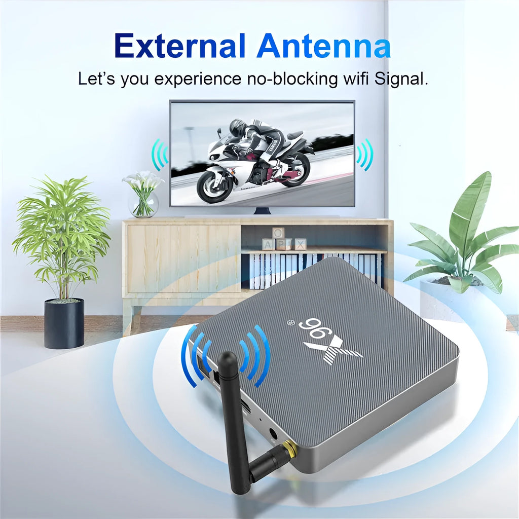 Android smart TV set-top box with remote control and HDMI cable