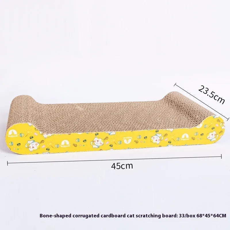 Cat scratch board with corrugated paper surface in simple style design