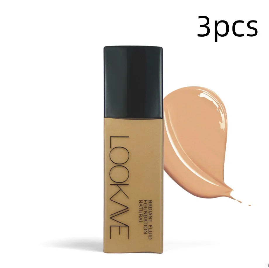 LOOKAVE matte liquid foundation bottle in 21g size showing cream formula