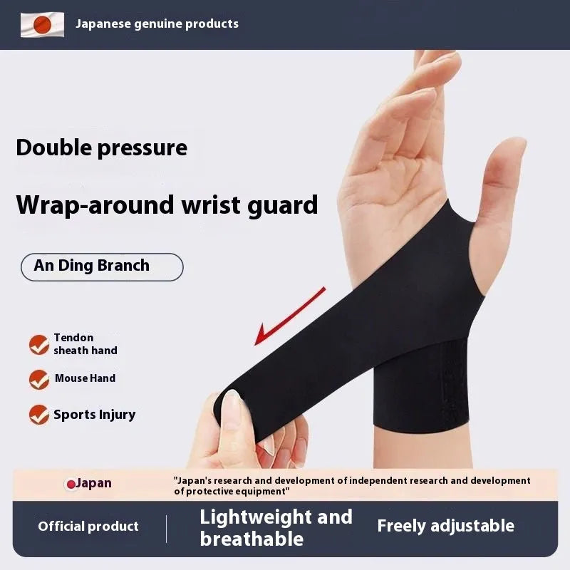 Adjustable athletic wristguards in black and skin colour options for wrist support