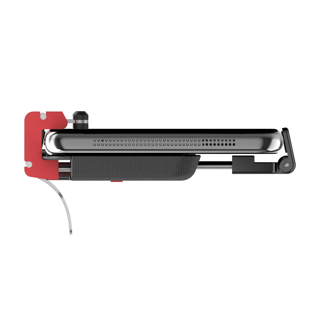 Black adjustable trigger phone gaming grip bracket with telescopic clamp extended