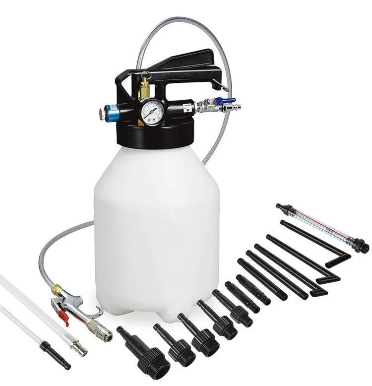 Pneumatic automatic transmission oil changer with 220W motor in workshop setting