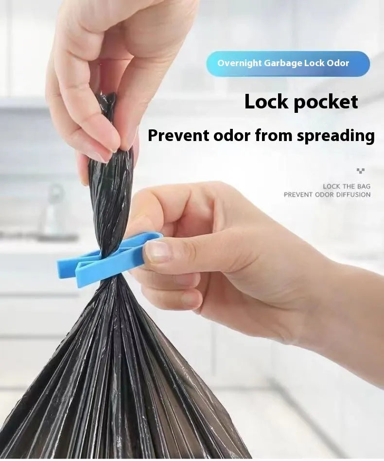 PP plastic garbage bag clip for securing bin liners to waste container rims