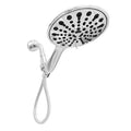 Portable six-function handheld shower head with chrome electroplated finish