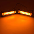 Yellow two middle net strobe warning light with aluminium alloy construction for vehicle emergency lighting