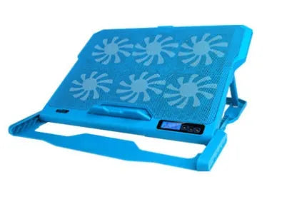 Metal mesh laptop cooling board with LCD speed control display and USB cable
