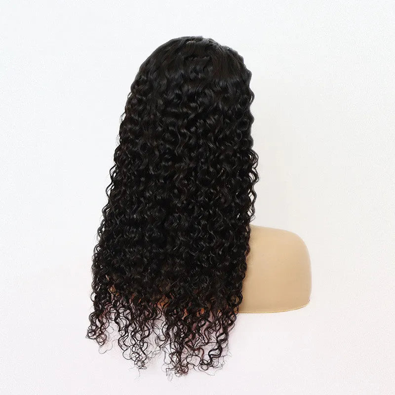Brazilian Water Wave Headband Human Hair Wig for Ladies Medium Long Hair 8-18 Inch Lengths Can Be Dyed Any Skin Colour Photo Colour Natural Look