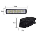 Black car auxiliary light with die-cast aluminium housing and polycarbonate cover
