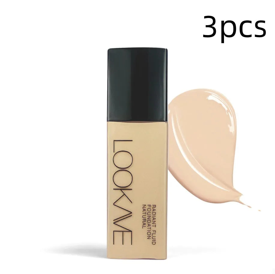 LOOKAVE matte liquid foundation bottle in 21g size showing cream formula