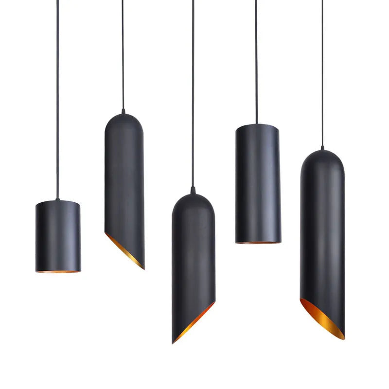Iron art chandelier with retro industrial design in matte black finish for bedroom or living room ceiling lighting