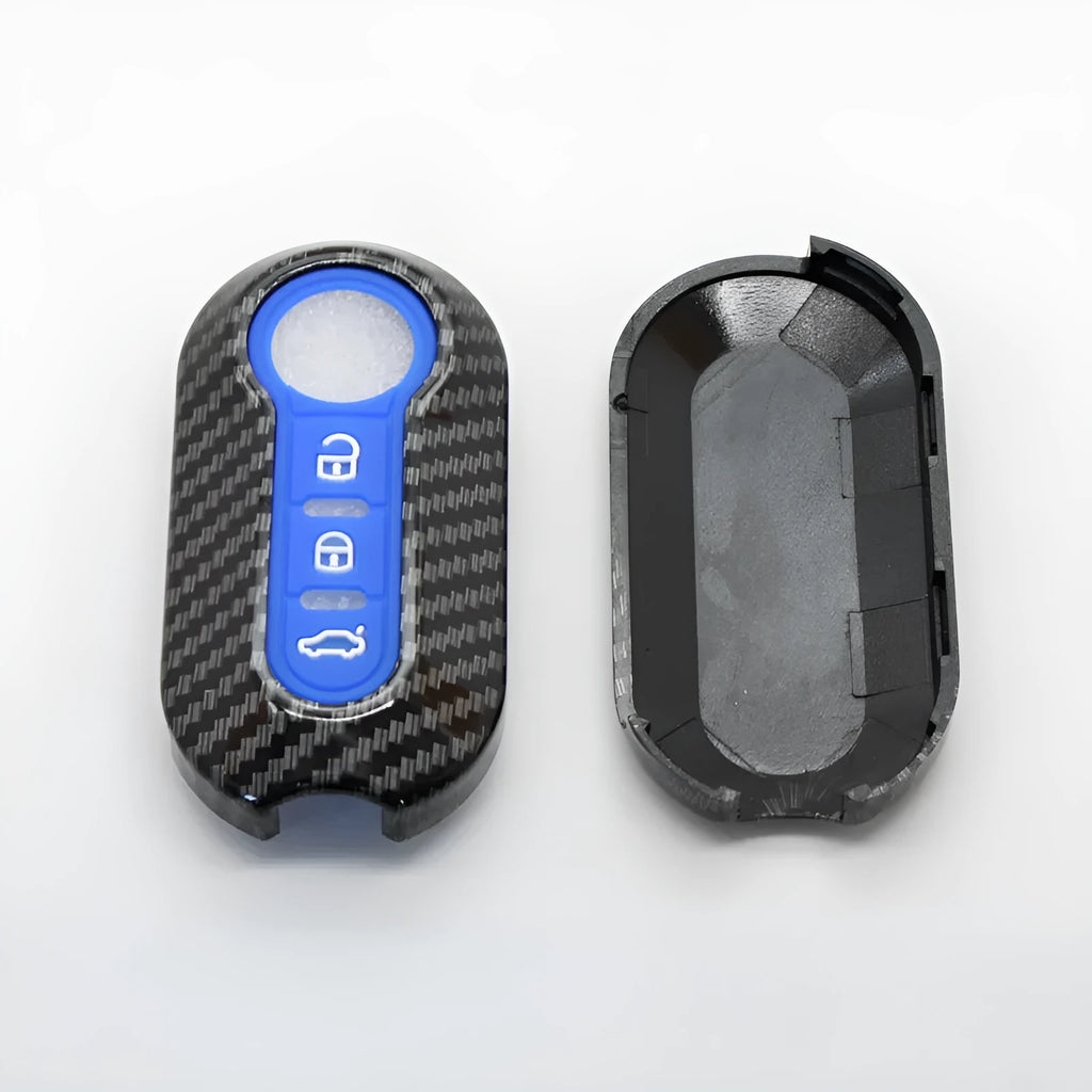 Fiat 500 Boyue Ottimo Viaggio ABS plastic remote key case in black, red, and dark blue colours