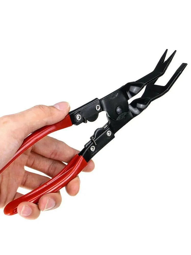 Blue steel car interior trim removal pliers with 235mm length and 32mm head