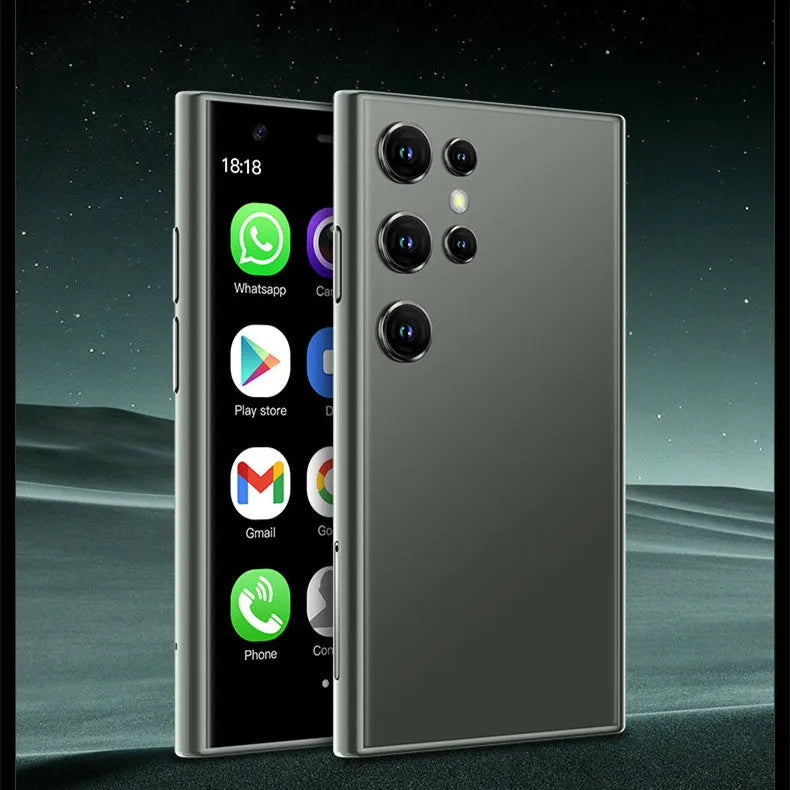 S23PRO XS15 mini Android smartphone in black, green or pink purple with 30cm screen and straight plate design