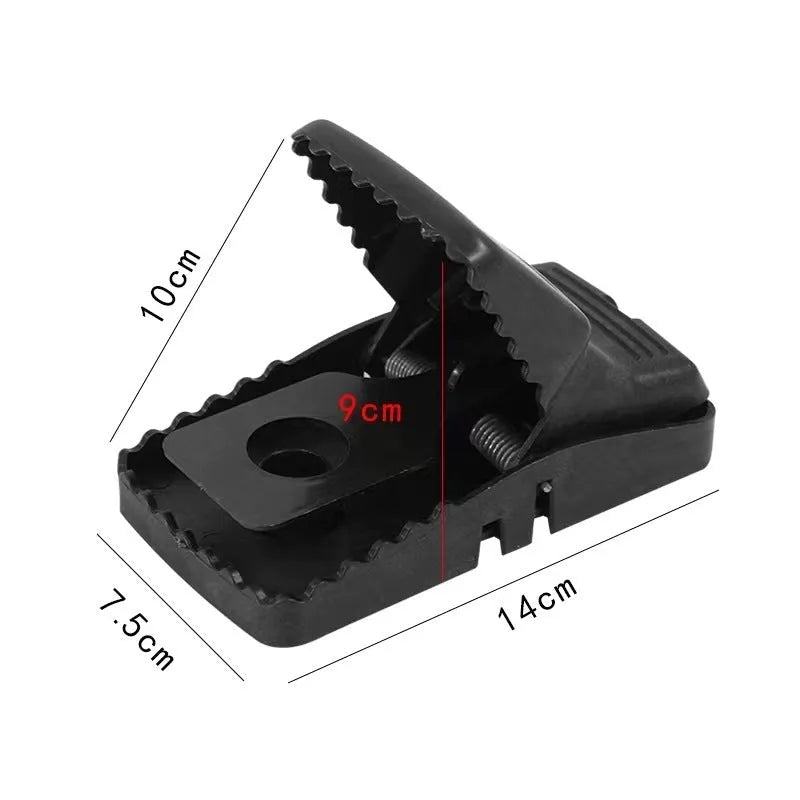 Automatic indoor mouse trap in metal or plastic, shown in small, medium, and large sizes.
