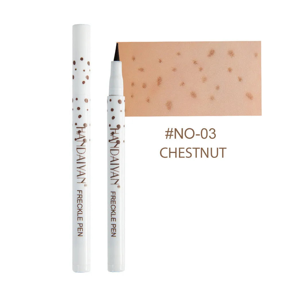 Dark brown freckle pen cosmetic marker for natural face and body makeup