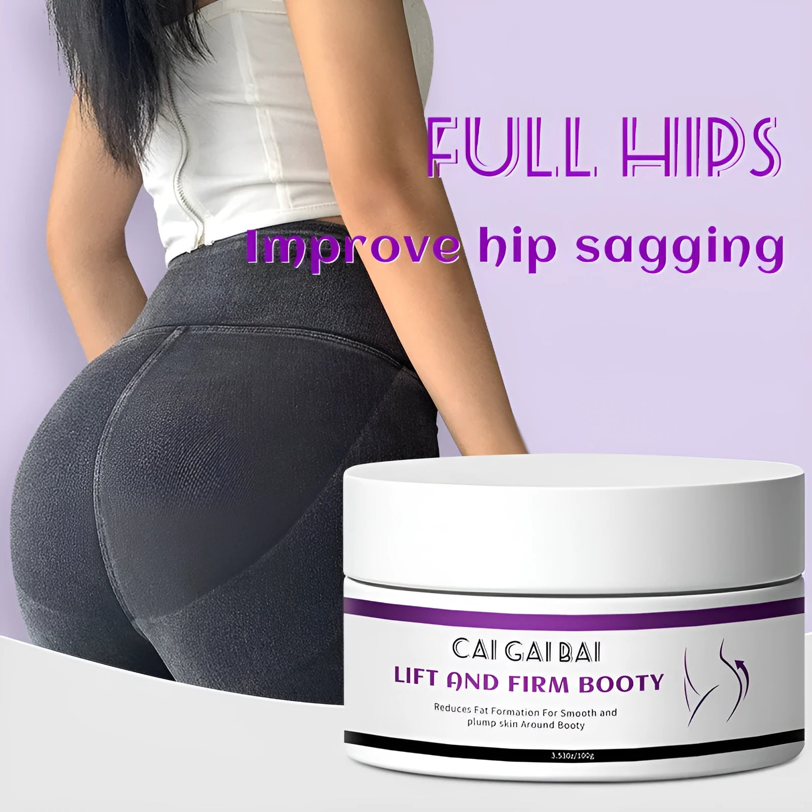 100g portable hip lifting cream container for ladies buttock enhancement with universal skin compatibility