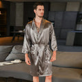Men's rayon summer bathrobe nightgown in six colour options with continental sizing