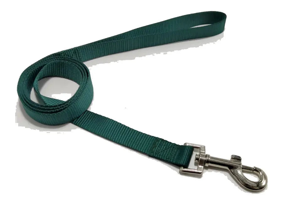 Solid colour dog training rope leash with hand-holding handle in various colour options