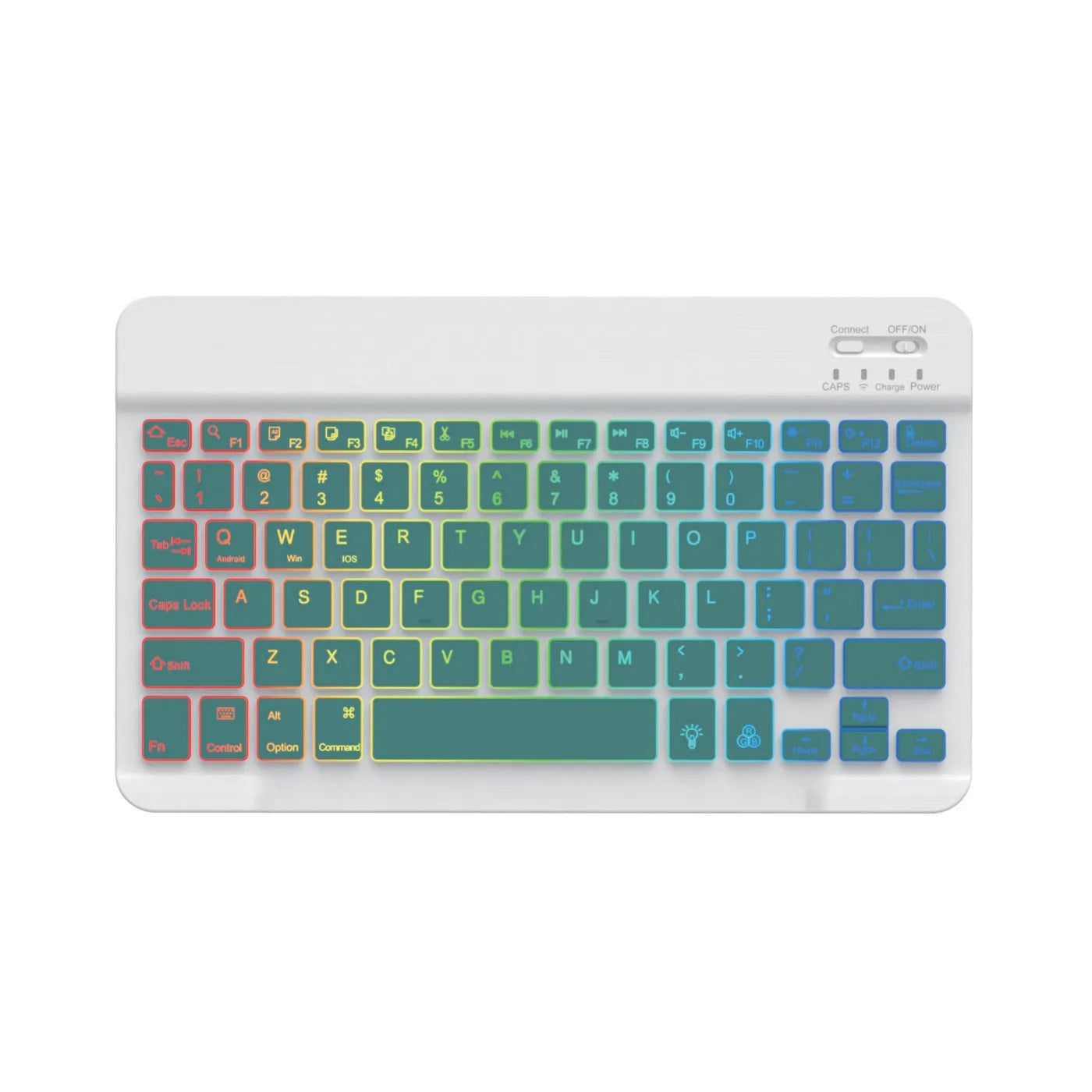 10-inch Bluetooth keyboard with colourful LED backlight for tablets