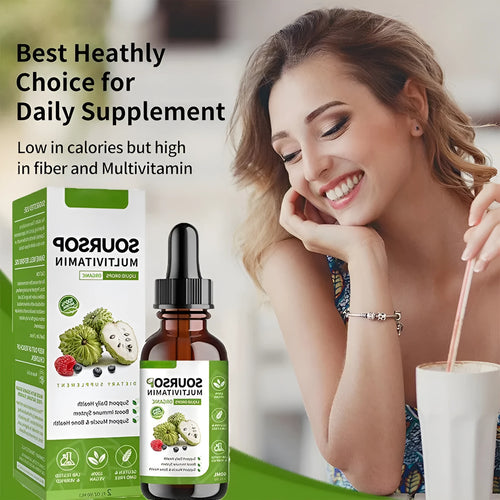 60ml Annona Prickly Fruit and Lychee edible care drops spray bottle for adult topical use